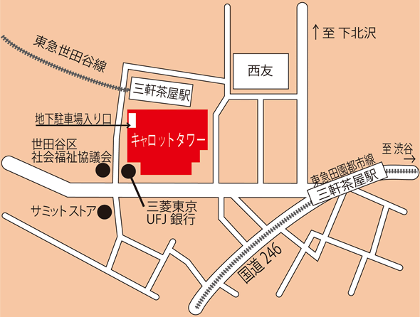 レストランスカイキャロット地図